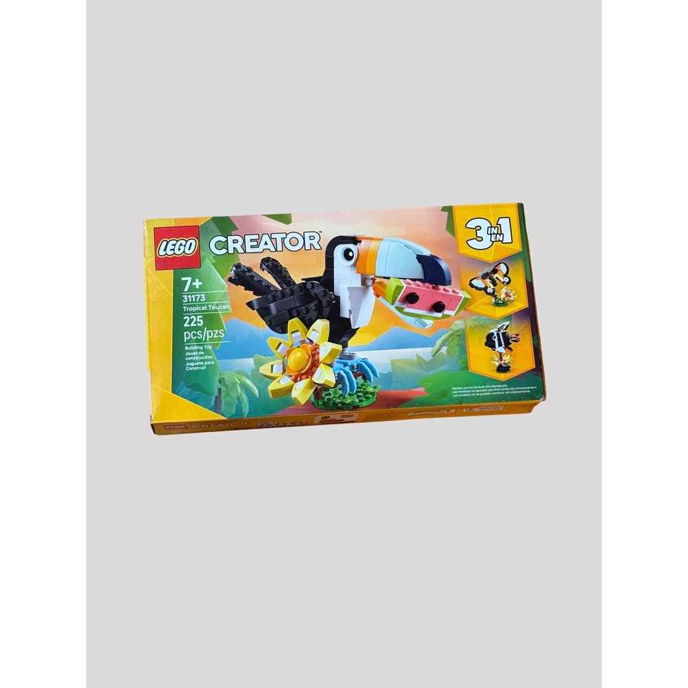 LEGO Creator 3-in-1 Tropical Toucan Butterfly Fish Building Set 31173 225 Pcs